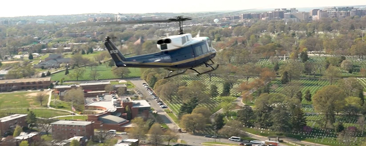 VIDEO: Arlington Cemetery Flyover for Vietnam Monument Dedication
