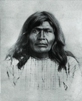 Victorio, chief of the Chihennes Apaches, softspoken in negotiations, fierce in war. National Archives.