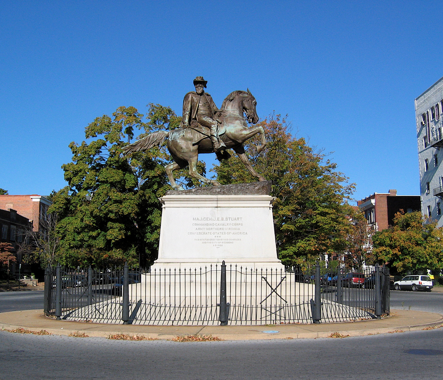 The J.E.B. Stuart statue in Richmond, Va.