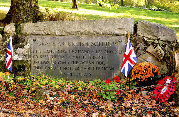 Gravesite of unknown British soldiers who died during the American Revolution near Concord. (IstockPhoto/Thinkstock)