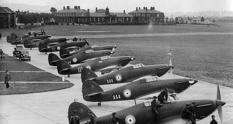 The first production Hurricanes were delivered to No. 111 Squadron at RAF Northolt in December 1937. (Imperial War Museum)