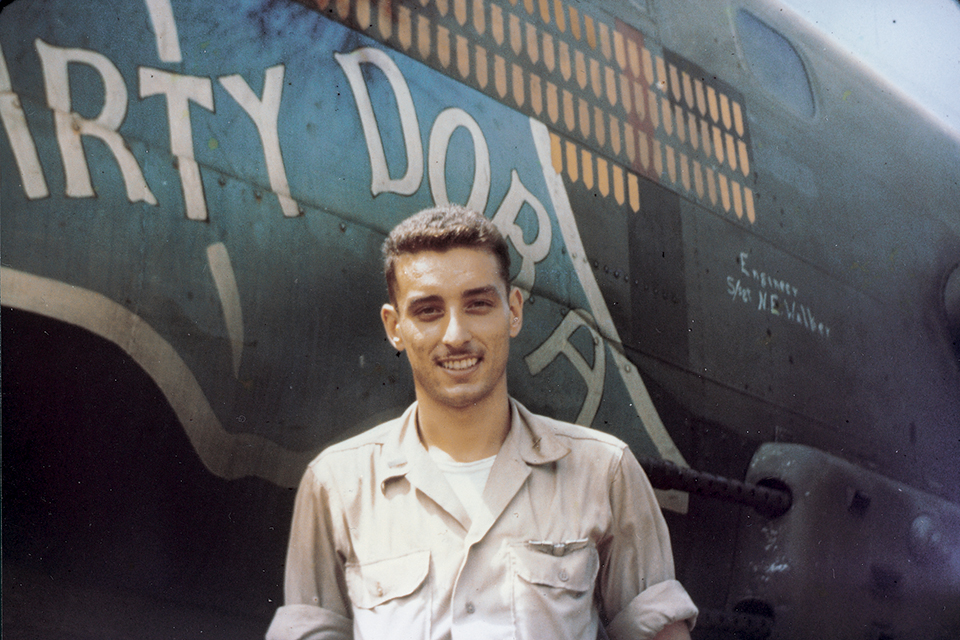 Lieutenant Victor Tatelman, shown in 1944, flew close to 120 combat missions in B-25 Mitchells and earned two Distinguished Flying Crosses and a Purple Heart. (Richard R. Bender)