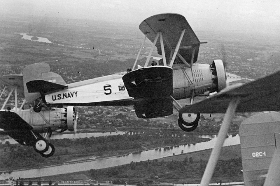 The Curtiss O2C-1 was the first Curtiss dive bomber to be dubbed "Helldiver." (Naval History and Heritage Command)