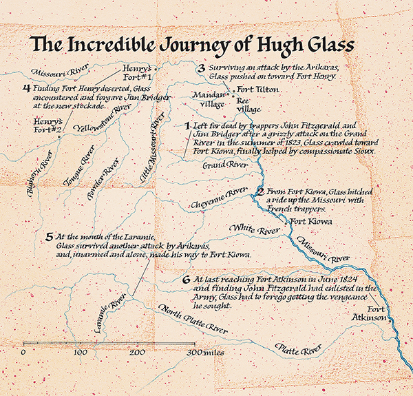 Hugh Glass Map