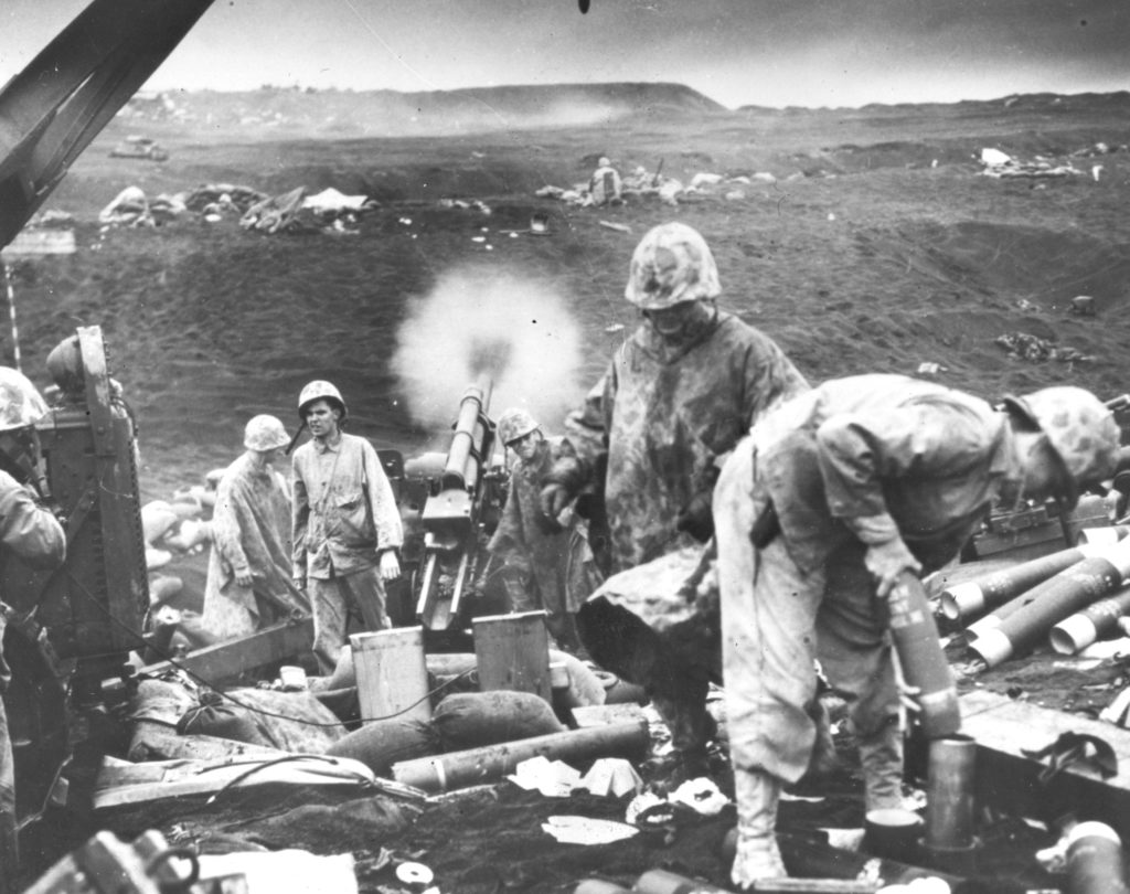 WWII Photo Iwo Jima Airfield after Invasion WW2 World War Two Pacific USMC