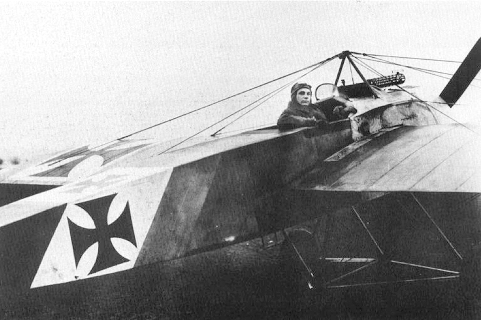 In December 1915, a young Udet experienced his first one-on-one combat while flying this Fokker Eindecker E.I monoplane—the results of which were humiliating. (O’Brien Browne)