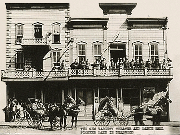 The Gem Theater circa 1879.