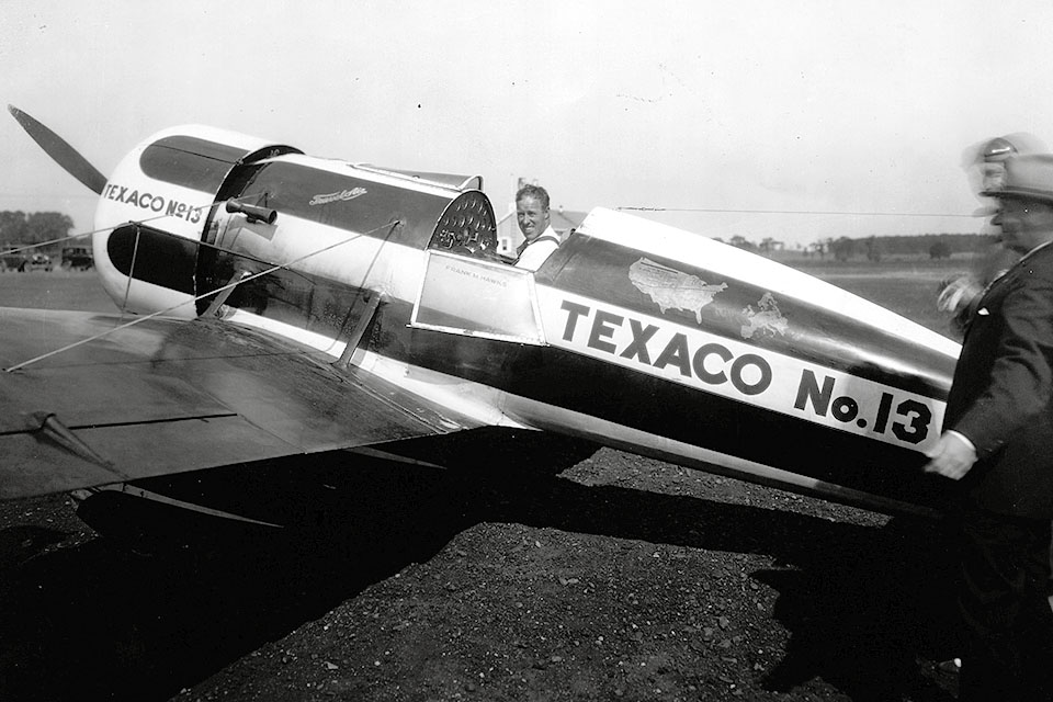 Hawks flew the Travel Air Model R Mystery Ship "Texaco No.13" to a number of speed records. (NASM)