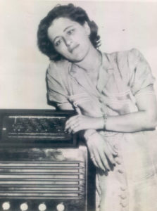 Desperate to save her family's estate under threat of Italian Fascist rule, 30 year Zucca renounced her citizenship and took over as Gillar's counterpart as Axis Sally on the Italian front. She soon fled after the Allies took control of region, and would later be caught, tried, and sentenced by the Italian government after the war. (Helge Collection)