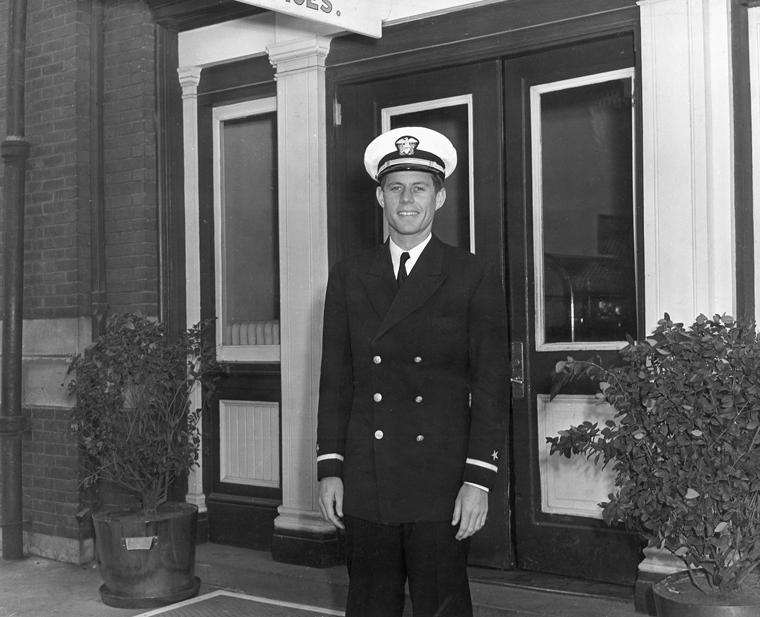 Ensign John F. Kennedy, circa 1942. (John F. Kennedy Presidential Library and Museum)
