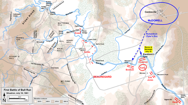 Situation on July 18, 1861