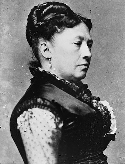 This photograph of Grant's wife, Julia Dent Grant, was taken between 1869 and 1877.