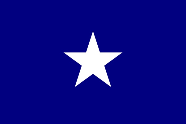 Bonnie Blue flag, an unofficial banner of the Confederate States of America at the start of the war