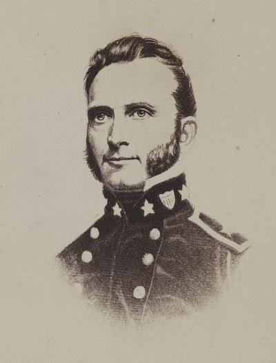 This photograph was taken between 1860 and 1863 and shows General Stonewall Jackson with sideburns.