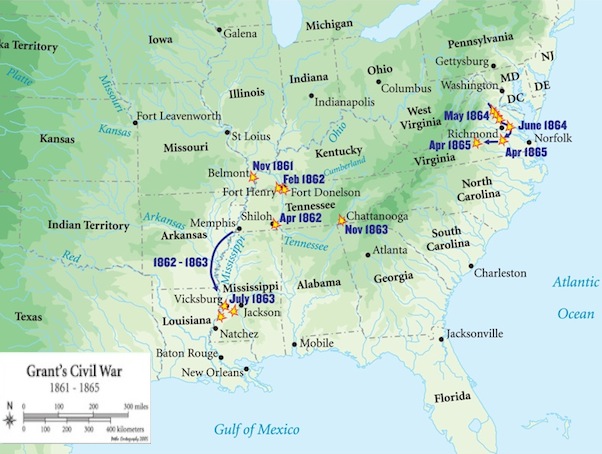 Ulysses S. Grant's Civil War. (Petho Cartography.)