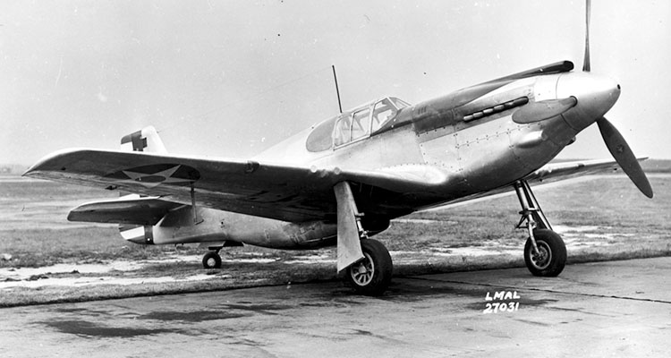 The XP-51 prototype incorporated aerodynamic advances unknown when the Curtiss P-40 was conceived. (U.S. Air Force)