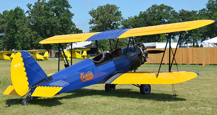 It wasn't all about the military as this beautiful replica Curtiss-Wright Travel Air 12-W, can attest.