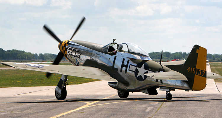"Baby Duck," the Warbird Heritage Foundation's P-51D, bears the markings of 14.5 victory ace Capt. Herbert Kolb.