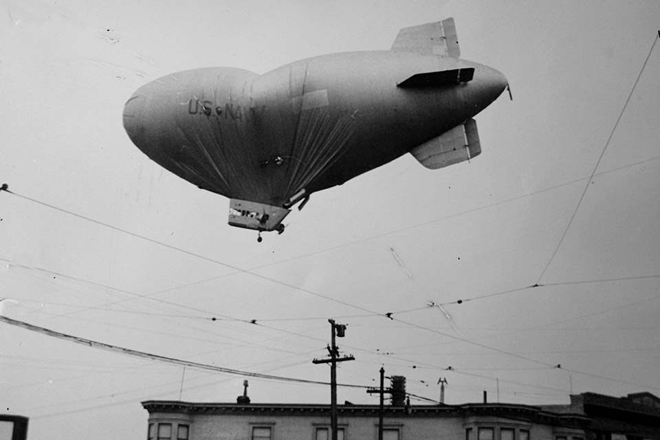 Test blimp crashes on first remote-controlled flight
