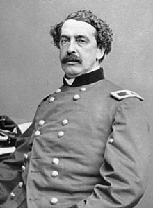 Major General Abner Doubleday gave the Second Vermont Brigade an inspiring speech before they departed Cemetery Hill to pursue retreating Confederates and recover some guns on Cemetery Ridge. (Library of Congress Reproduction Number LC-DIG-cwpb-04466)