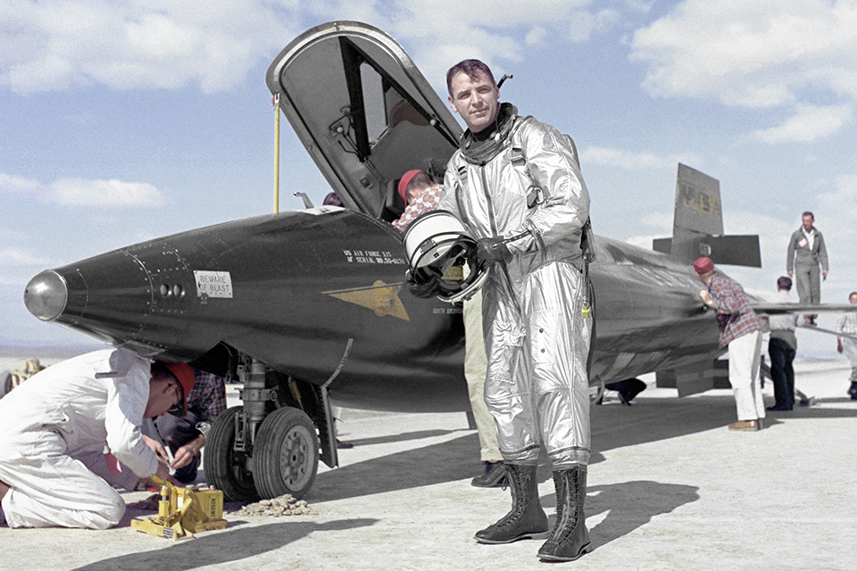 Air Force Major Robert M. White took the X-15 through Mach 4, Mach 5 and Mach 6. (NASA)