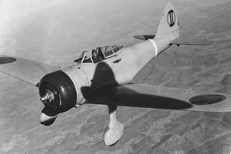 A Nakajima Ki-27 flies over China in early 1940. Introduced in 1938, the Ki-27 fought well into 1942 while its successor’s faults were remedied. (HistoryNet Archives)