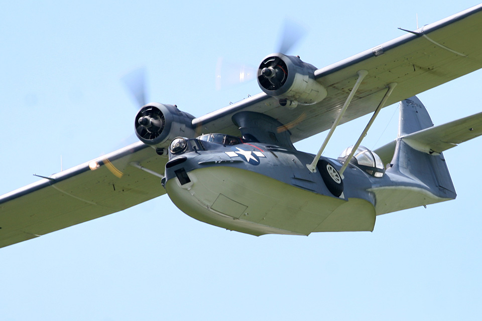 A well-traveled PBY-5A Catalina joined the museum collection in late 2001. (Guy Aceto)