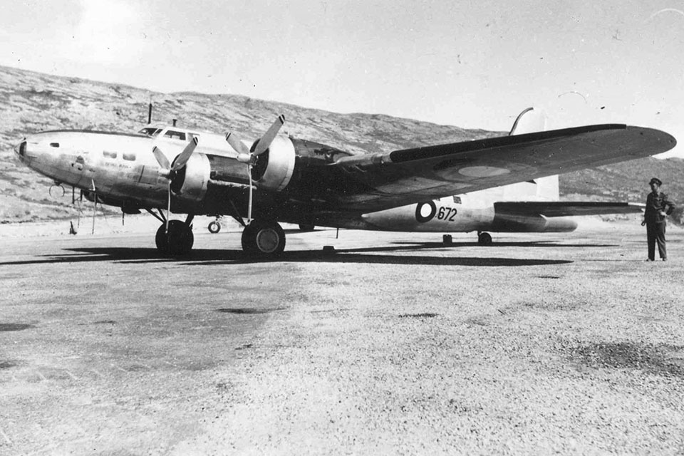 Boeing B-17G "Shoo Shoo Shoo Baby" at Store Bjorn, Denmark. (U.S. Air Force)