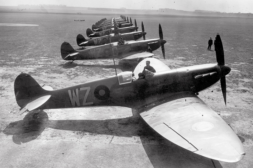 The first operational Spitfires were delivered to No. 19 Squadron at Duxford, Cambridgeshire. (J. A. Hampton/Topical Press Agency/Getty Images)