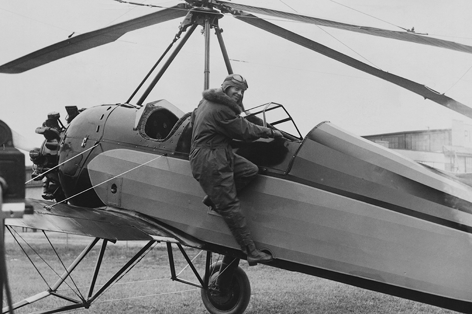 Amelia Earhart set an autogiro altitude record of 18,415 feet in a PCA-2 in 1931. (Underwood & Underwood/Corbis)