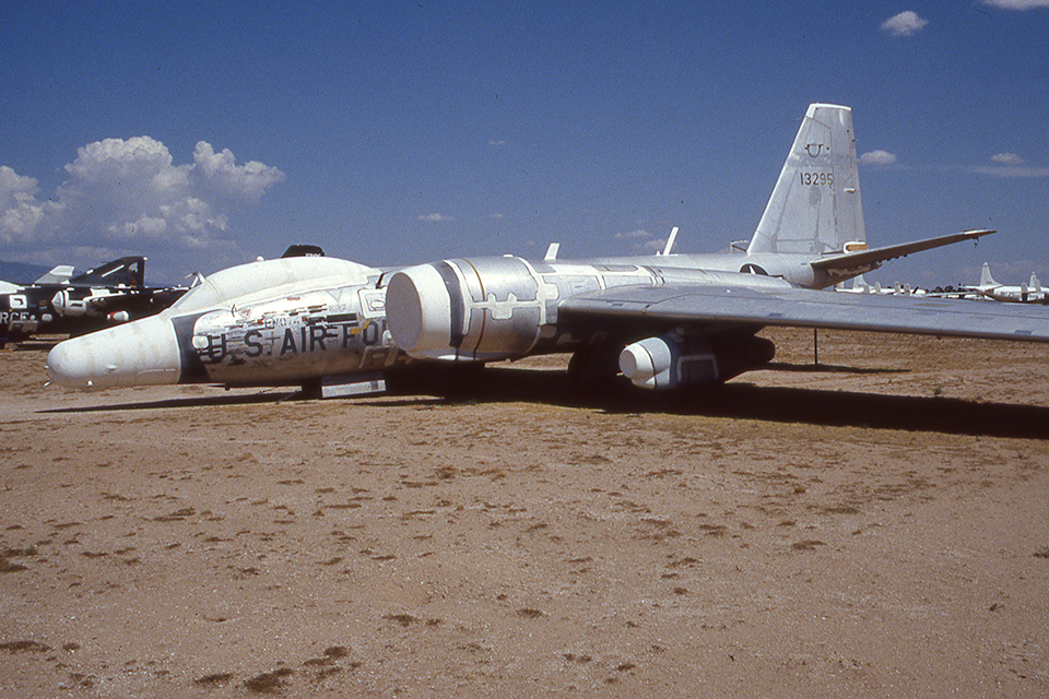 The WB-57F spent more than 41 years in the heat at the U.S. Air Force’s Aerospace Maintenance and Regeneration Group facility at Davis-Monthan AFB in Arizona. (Guy Aceto)