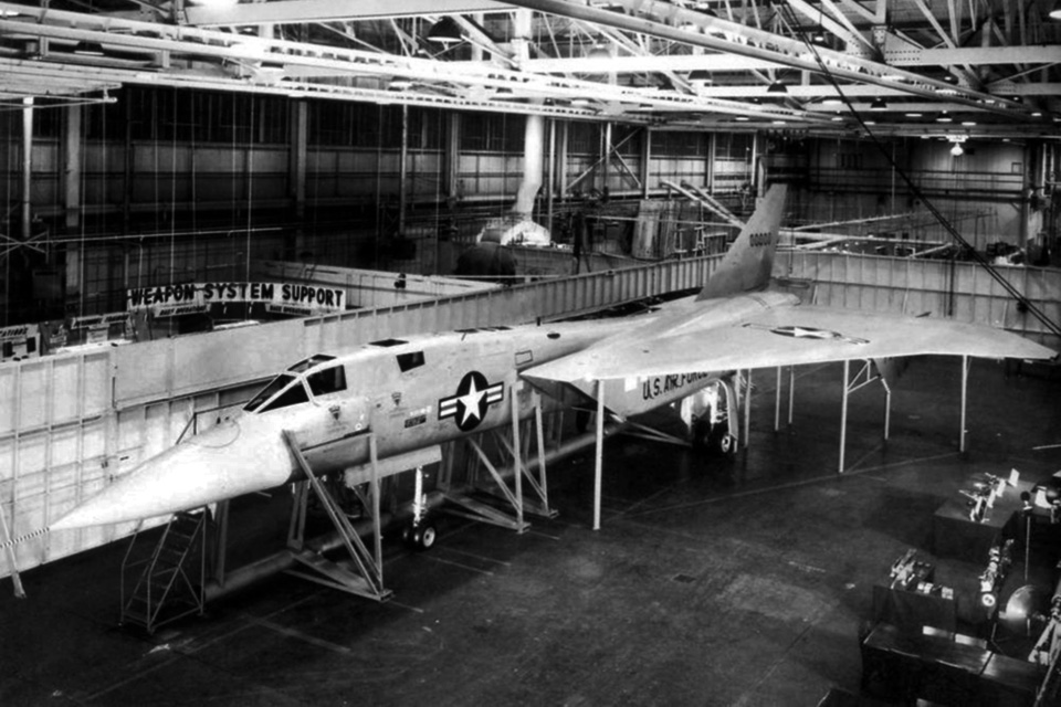 The F-108 got as far as a full-size wooden mock-up that impressed the Air Force brass in January 1959... but not enough. (U.S. Air Force)