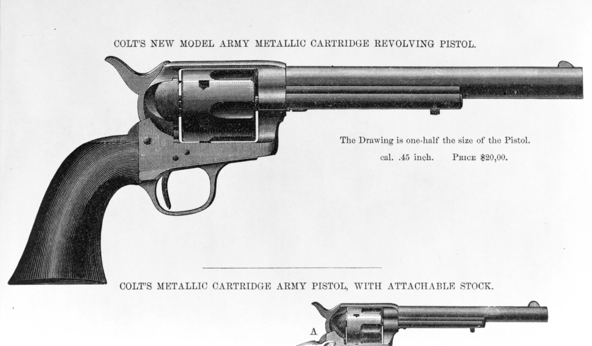 Colt revolver, side view, 1878.