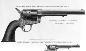 Colt revolver, side view, 1878.
