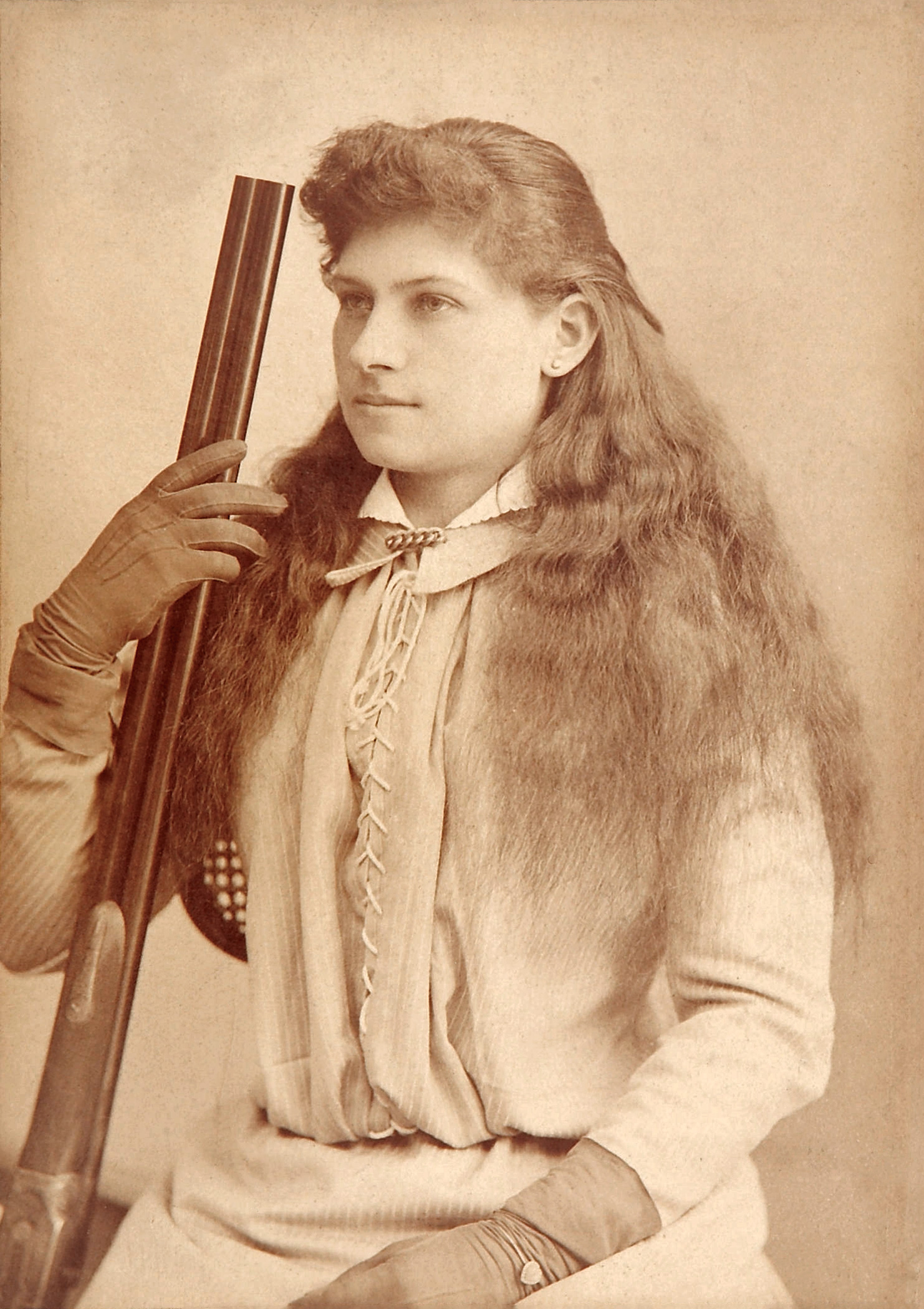 Oakley with her Shotgun 1880s