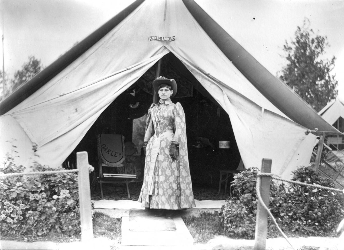 Annie Oakley Tent in Europe Wild West Show