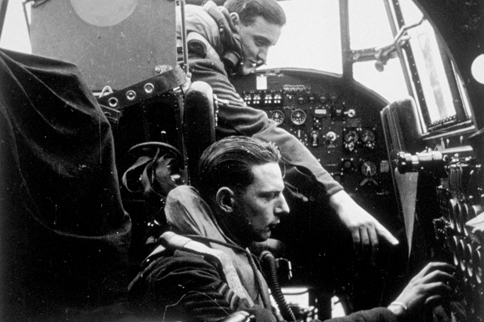 Lancasters lacked a copilot, so the flight engineer was often trained as a “pilot assistant.” (Getty Images)