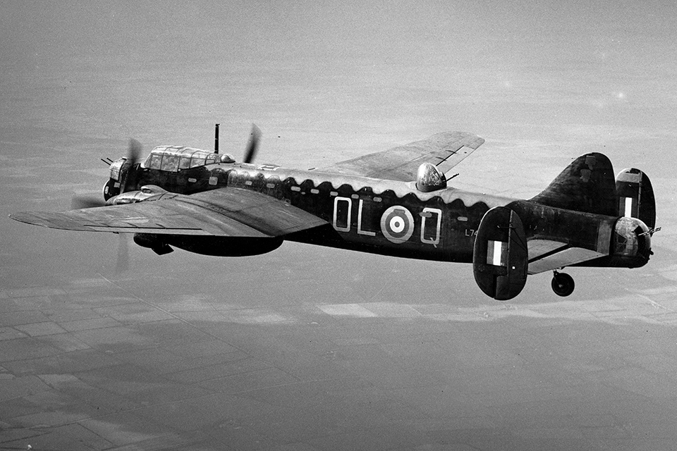 The Lancaster was developed from the twin-engine Manchester. (Hulton Archive/Getty Images).