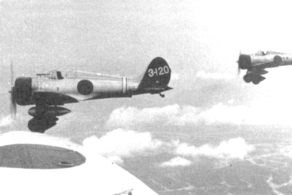 Before he became one of Japan’s top aces in World War II, Sakai started out over China, flying Mitsubishi A5Ms like these with the 12th Kokutai. (HistoryNet Archives)