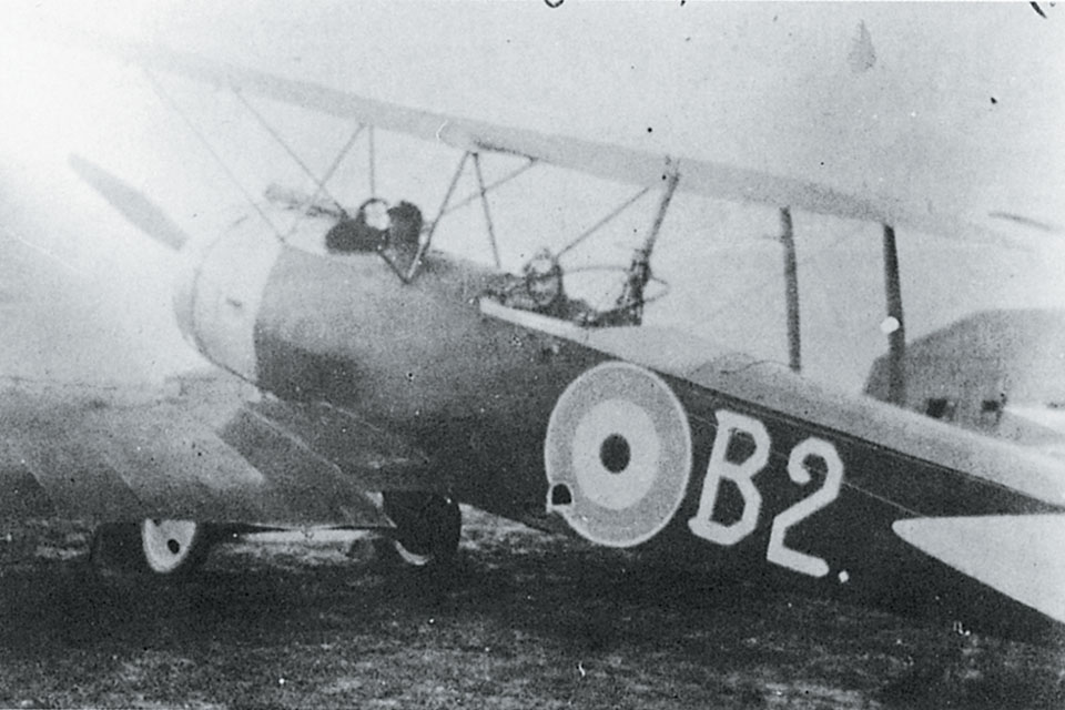 After earning his wings, Libby piloted this Sopwith 1 1/2-strutter, with 2nd Lt. E.W. Pritchard in the observer’s cockpit. The pair shot down an Albatros D.III on the 23rd. (Sally Ann Marsh)