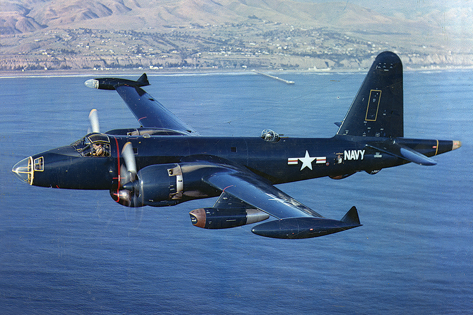 A Neptune patrols off Southern California circa 1959-1960. (National Air and Space Museum)