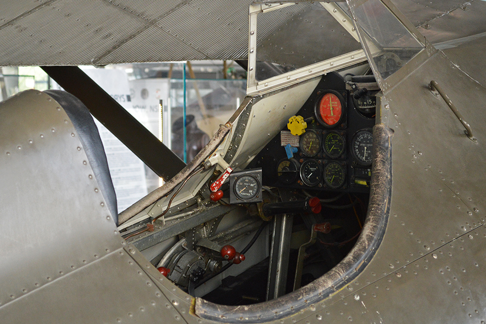 A look at the Spartan yet utilitarian instrument panel of the restored P.11c. (Alan Wilson)