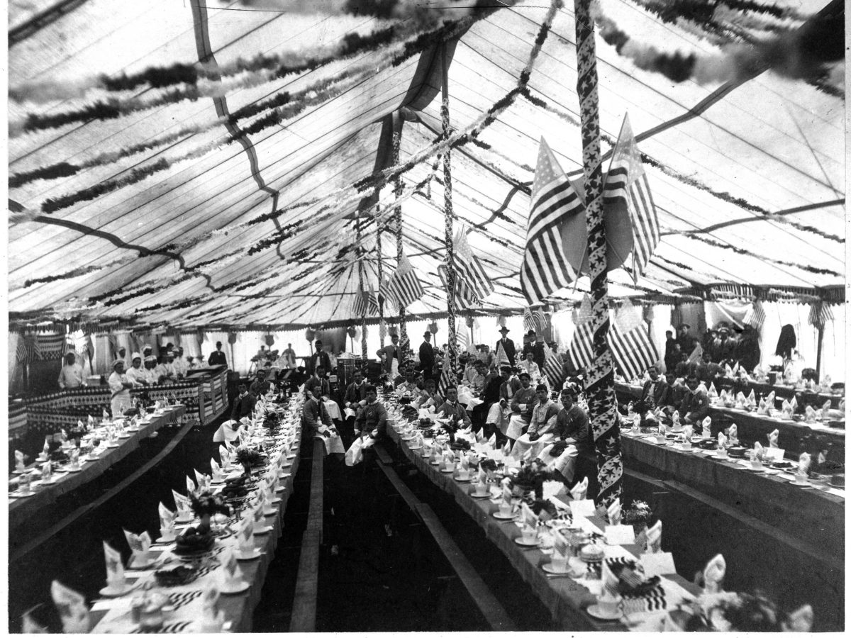 Buffalo Bill Cody's Wild West shows laid out the Ritz for the Fourth of July, like in this 1887 celebration. (McCracken Research Library, Buffalo Bill Center of the West)