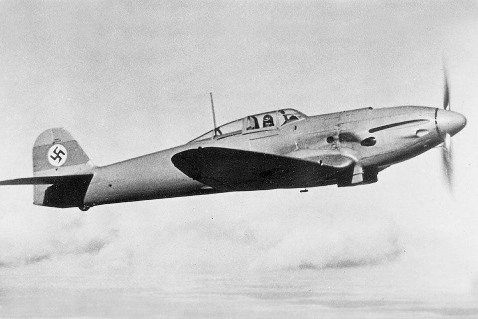 A Heinkel He-112B shows off its smooth lines. (National Archives)