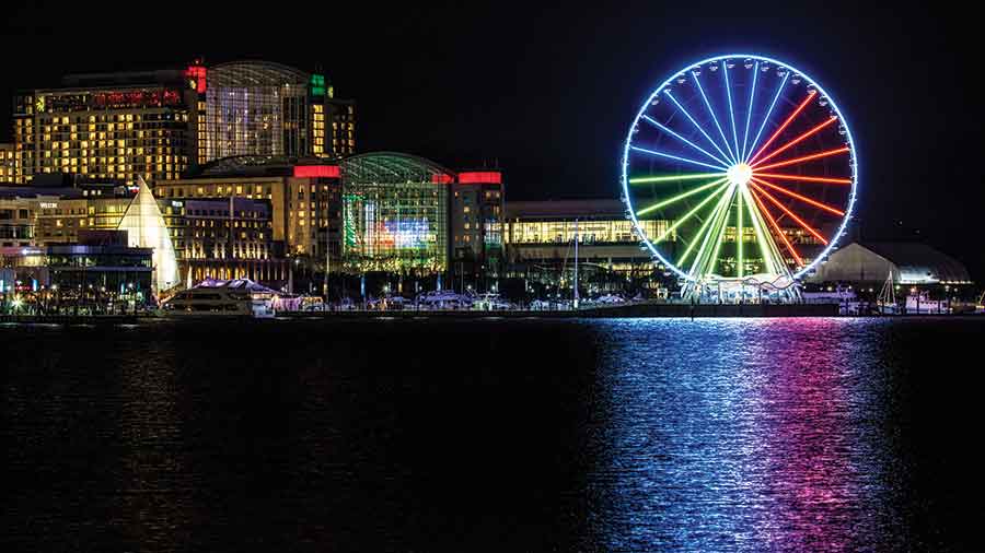 National Harbor is a shopping and dining district on the Potomac River. (Buddy Secor, Ninja Pix Photography)