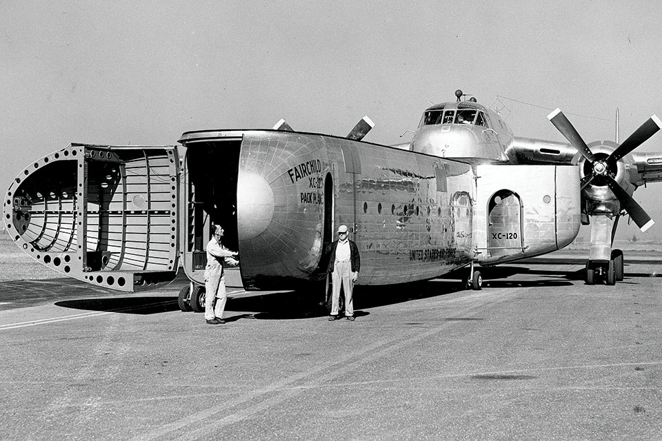 The wheeled pods reduced loiter time on the ground. (National Archives)