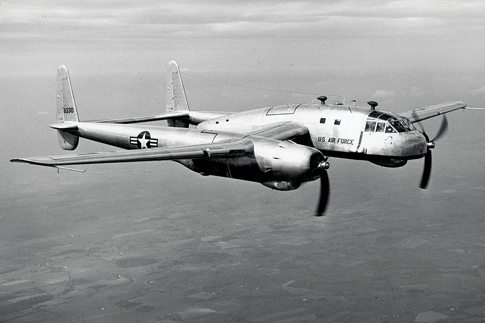 Test flights revealed that the Pack Plane flew well when carrying its assigned load, but was grossly unstable without its cargo pod attached. (National Archives)
