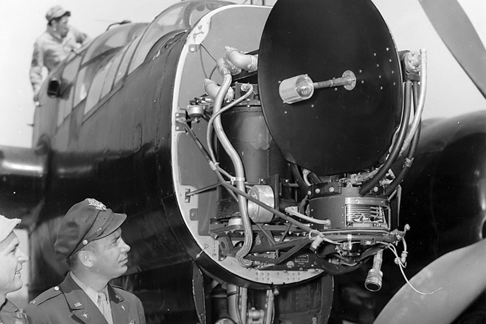 The same SCR-720 radar that made the P-61 an effective night fighter helped it negotiate storm cells. (National Archives)