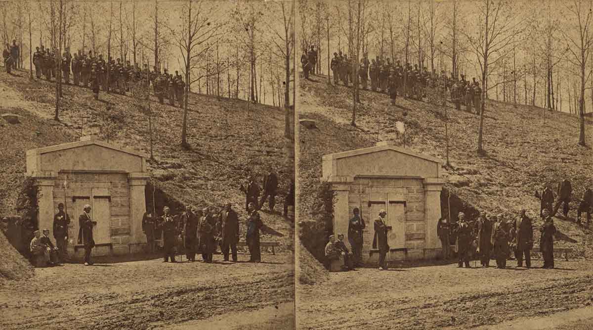 Solemn Tribute: Abraham Lincoln’s funeral train procession left Washington, D.C., on April 21, 1865, arriving on May 2 at its final destination of Springfield, Ill.—where Lincoln would be buried alongside his deceased son, Willie. The train, the so-called Lincoln Special, followed essentially in reverse the route that Lincoln had traveled in February 1861 from Springfield to Washington for his first inauguration. Included stops on the somber 1,700-mile-long trip home, were the capital cities of six of the seven states traversed. (From the Lincoln Financial Foundation Collection, Courtesy of the Allen County Public Library and Indiana State Museum)