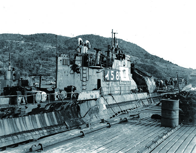 Japanese submarine I-58 (above), helmed by Lieutenant Commander Mochitsura Hashimoto, launched the torpedoes that sank the heavy cruiser. (U.S. Marine Corps/Naval History and Heritage Command) 